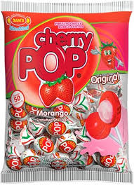 SAMS PIRULITO CHICLE CHERRY POP MORANGO PCT 50UN